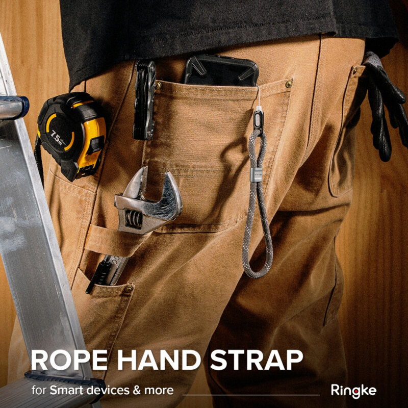 Snur universal pentru telefon, Ringke Rope Hand Strap, gri