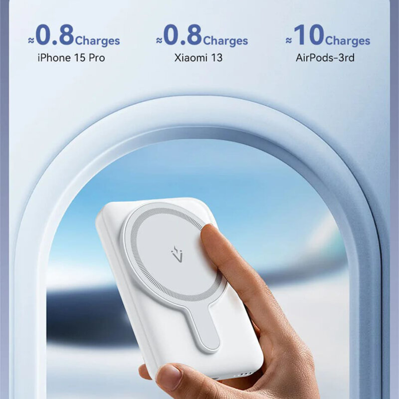 Baterie externa wireless, Type-C, 5000mAh, Vention, FHSL0, blue