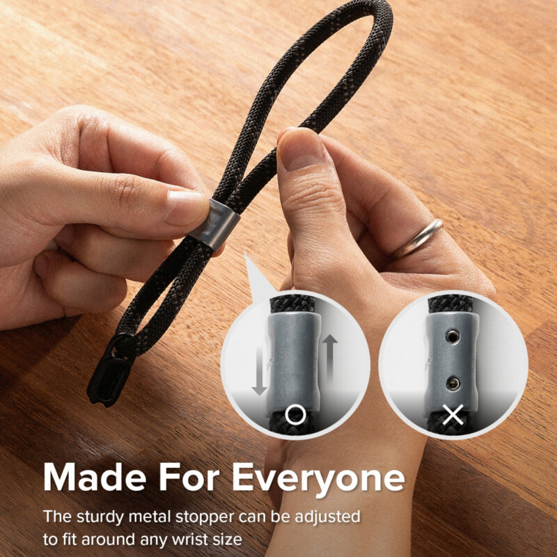Snur universal pentru telefon, Ringke Rope Hand Strap, negru
