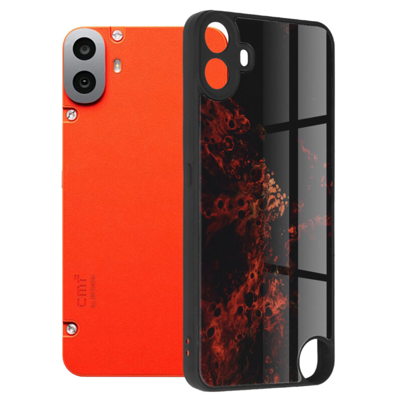Husa Nothing CMF Phone 1 Techsuit Glaze, Red Nebula