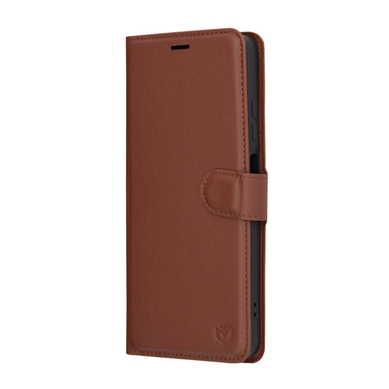Husa Realme 12 Techsuit Leather Folio, maro