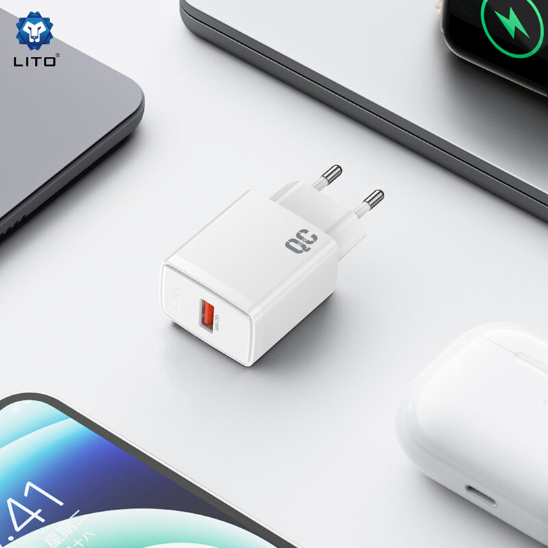 Incarcator priza USB 18W Lito, alb, LC08