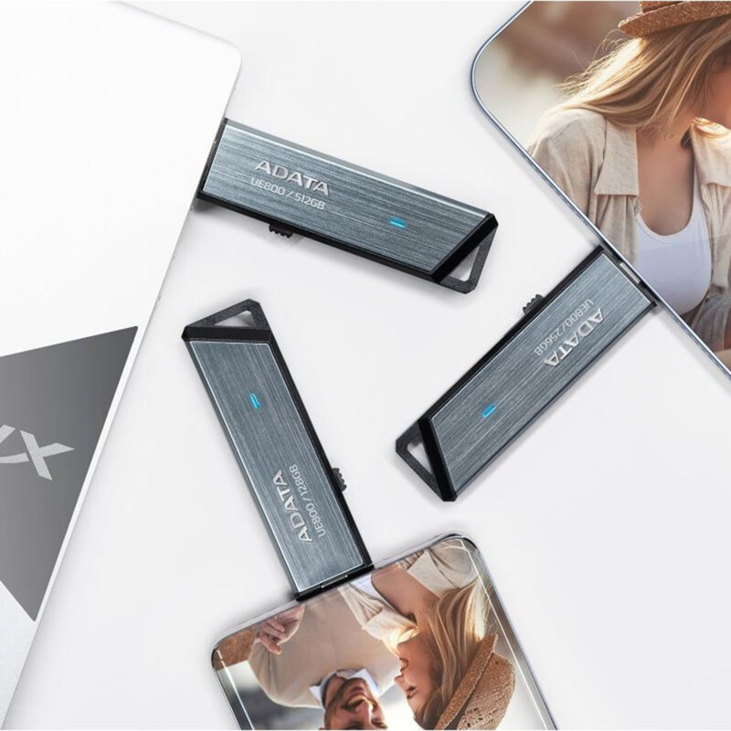 Stick USB-C, memorie externa telefon 512GB Adata, AELI-UE800-512G-CS
