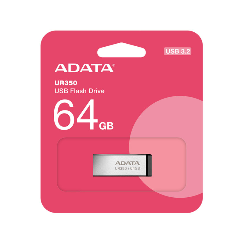 Memorie externa 64GB Adata, USB 3.2, UR350-64G-RSR/BK, gri