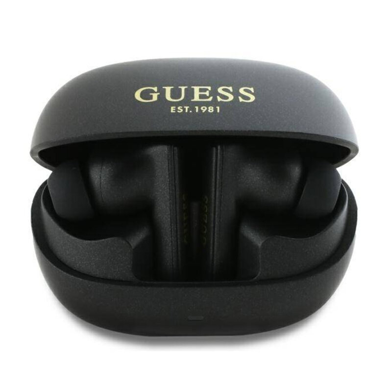 Casti wireless Guess, Bluetooth, TWS, negru, GUTWST88MCTGK