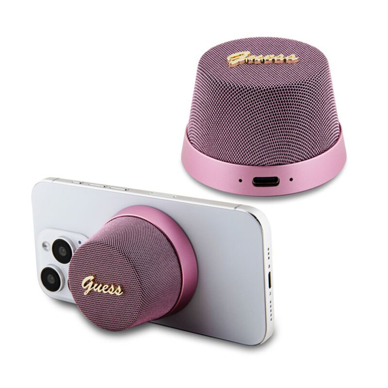 Boxa portabila Guess Bluetooth V5.3, TWS, 3W, roz, GUWSC3ALSMP