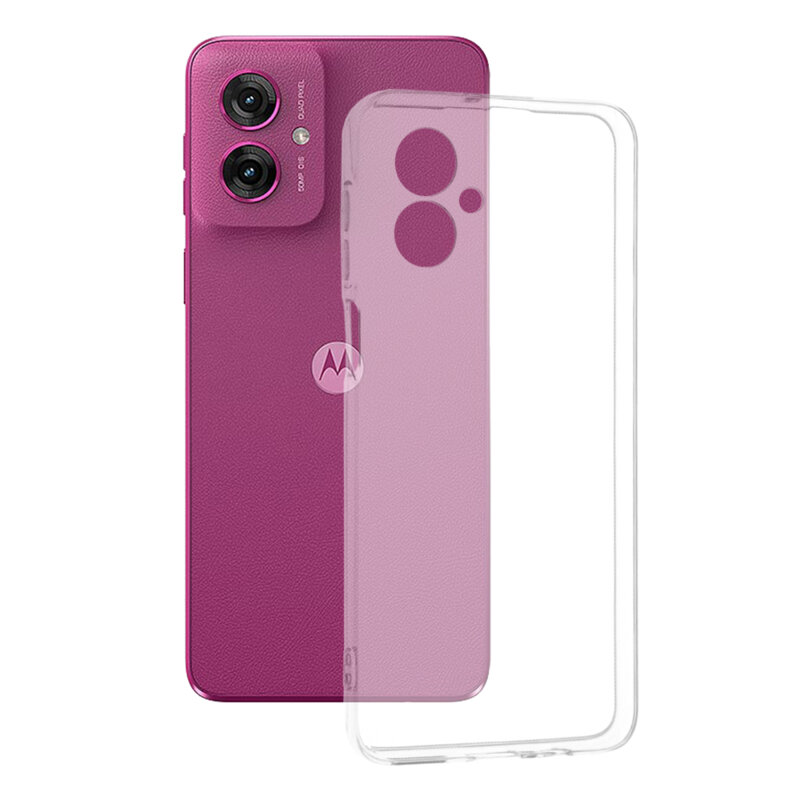 Husa Motorola Moto G55 Techsuit Clear Silicone, transparenta