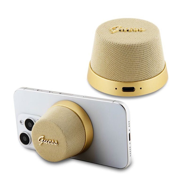 Boxa portabila Guess Bluetooth V5.3, TWS, 3W, auriu, GUWSC3ALSMD