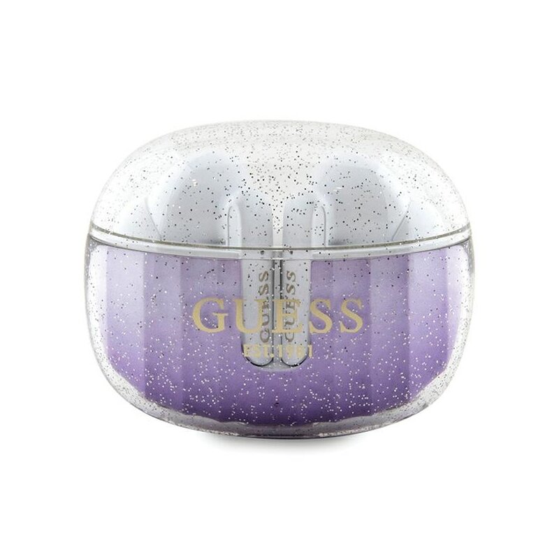 Casti in-ear TWS originale Guess, IPX4, mov, GUTWSHDGKEEU