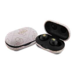 Casti Guess Bluetooth TWS, 4G Metal, roz, GUTWSP4EGP
