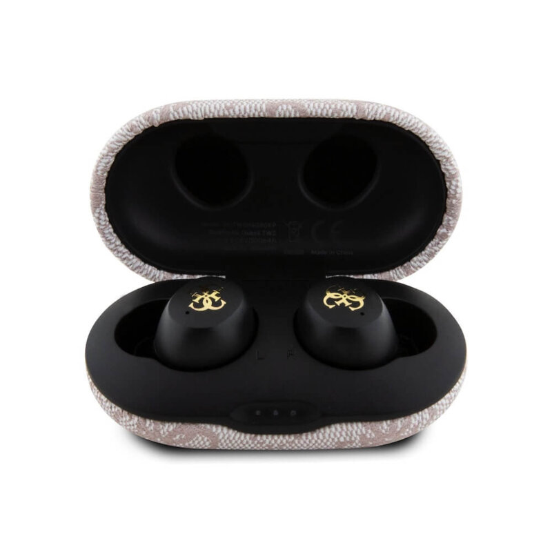 Casti Guess Bluetooth TWS, 4G Metal, roz, GUTWSP4EGP