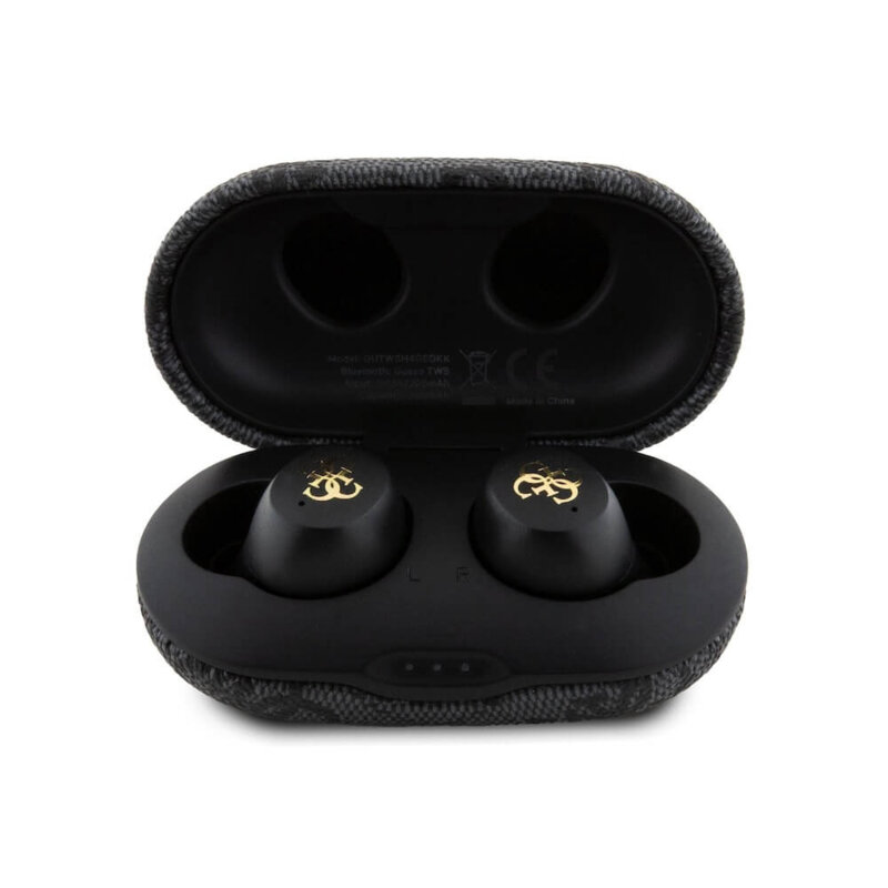 Casti Guess Bluetooth TWS, 4G Metal, negru, GUTWSP4EGK