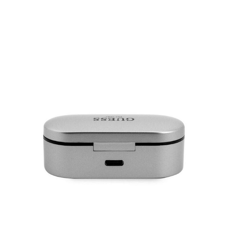 Casti Bluetooth cu afisaj digital Guess, argintiu, GUTWST31EG