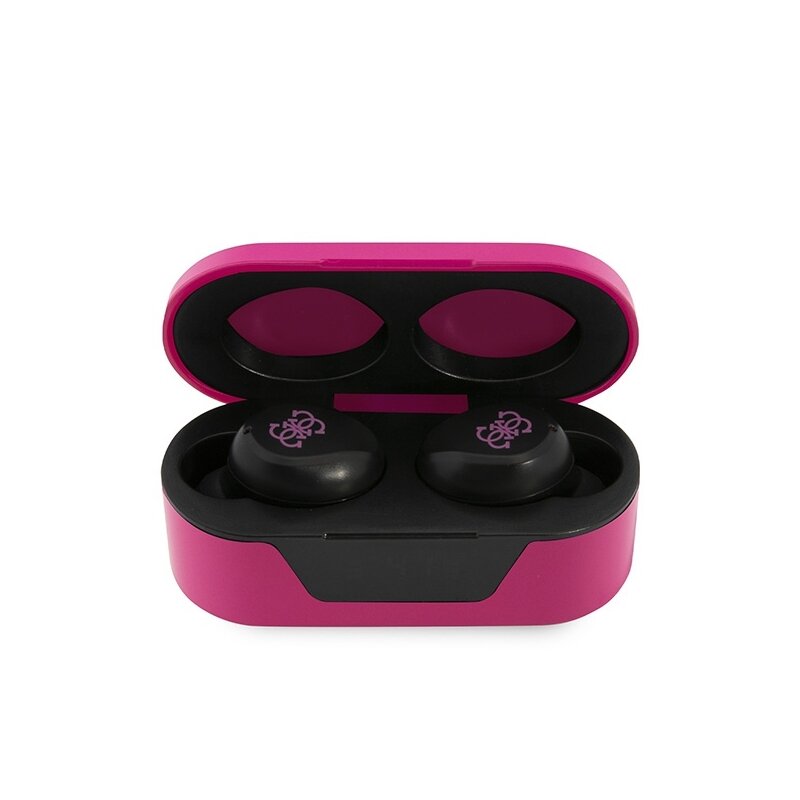 Casti Bluetooth cu afisaj digital Guess, magenta, GUTWST31EM