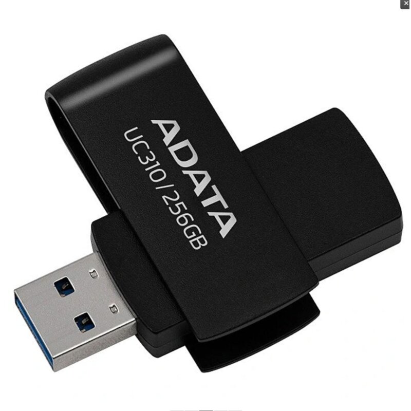Memorie externa 256GB Adata, USB 3.2, UC310-256G-RBK, negru
