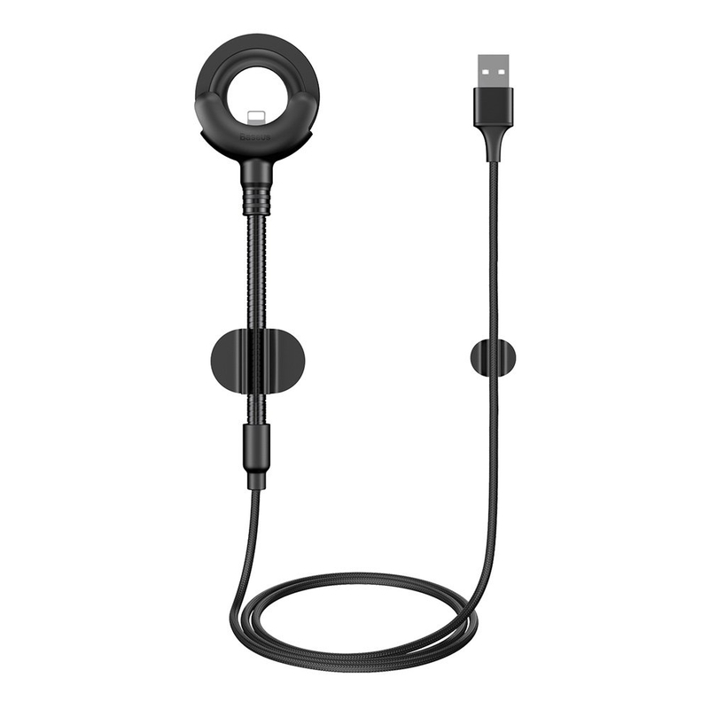 Cablu De Date 2in1 Lightning + Suport Auto Baseus O-Type Series - Black
