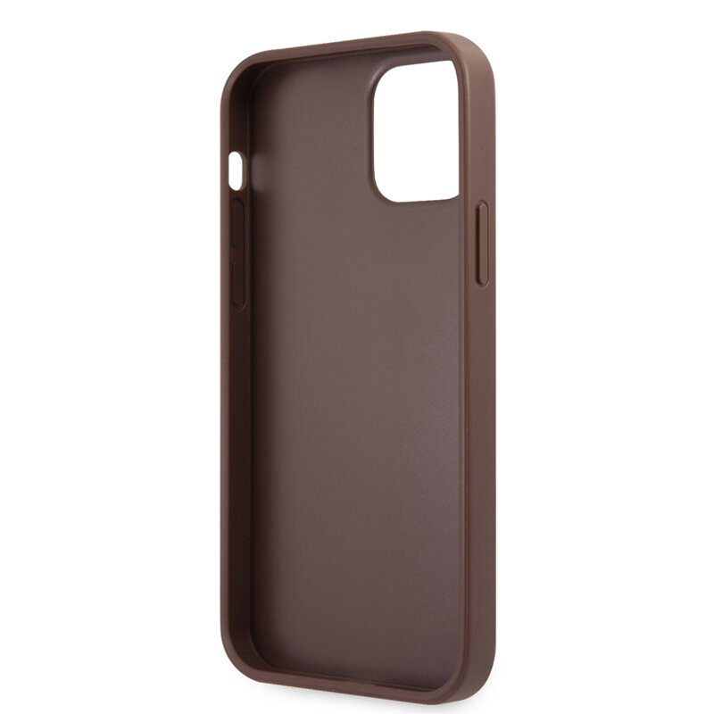 Husa originala Guess iPhone 12 Pro Hardcase 4G Big Metal Logo, maro, GUHCP12M4GMGBR