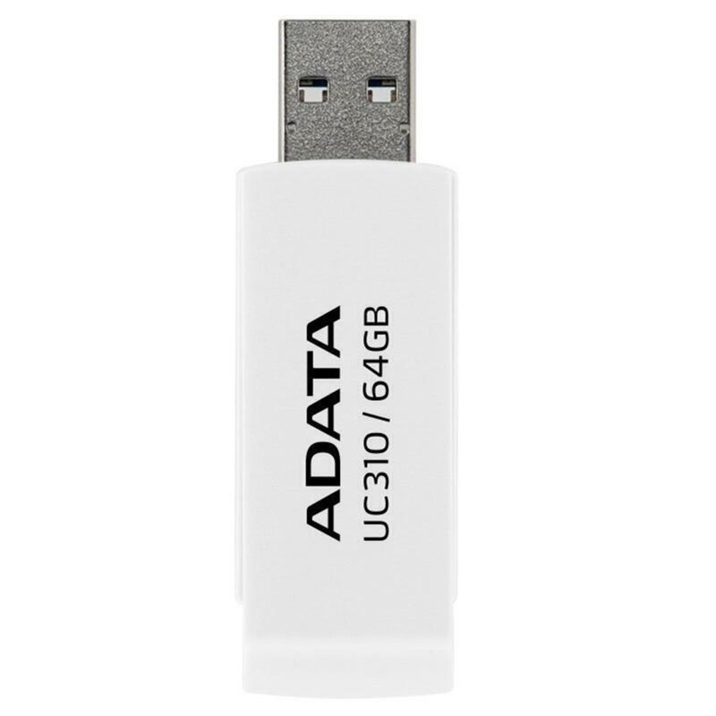 Memorie externa 64GB Adata, USB 3.2, UC310-64G-RWH, alb