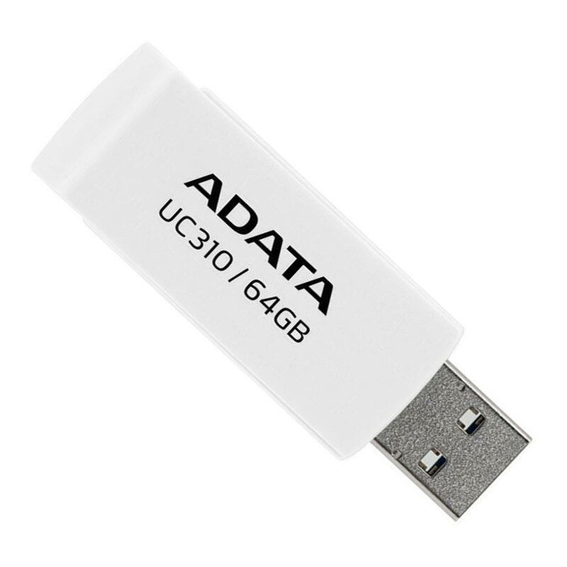 Memorie externa 64GB Adata, USB 3.2, UC310-64G-RWH, alb