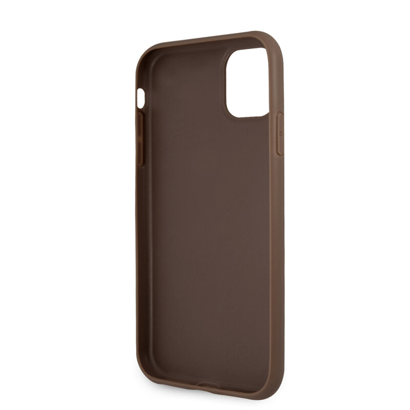 Husa originala Guess iPhone 11 Hardcase 4G Big Metal Logo, maro, GUHCN614GMGBR