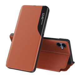 Husa Samsung Galaxy A06 Eco Leather View flip tip carte, portocaliu