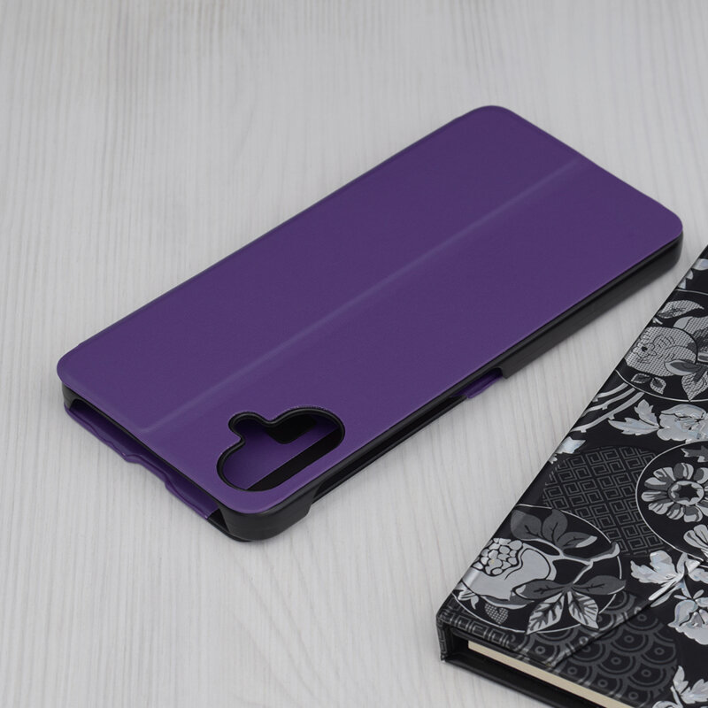 Husa Samsung Galaxy A06 Eco Leather View flip tip carte, mov