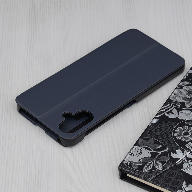 Husa Samsung Galaxy A06 Eco Leather View flip tip carte, albastru