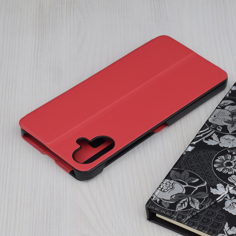 Husa Samsung Galaxy A06 Eco Leather View flip tip carte, rosu
