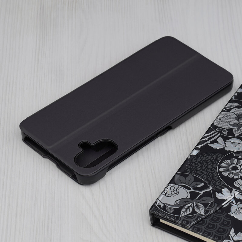 Husa Samsung Galaxy A06 Eco Leather View flip tip carte, negru