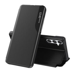 Husa Samsung Galaxy A16 5G Eco Leather View flip tip carte, negru
