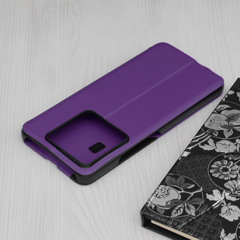 Husa Xiaomi 14T Pro Eco Leather View flip tip carte, mov