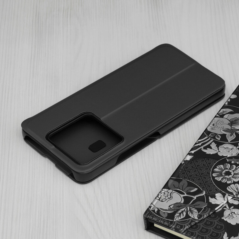 Husa Xiaomi 14T Pro Eco Leather View flip tip carte, negru