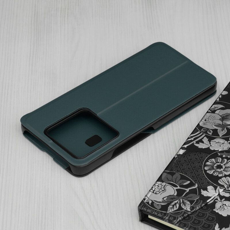 Husa Xiaomi 14T Eco Leather View flip tip carte, verde