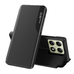 Husa Xiaomi 14T Eco Leather View flip tip carte, negru