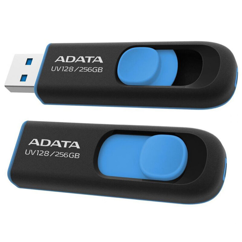 Memorie externa 256GB Adata, AUV128-256G-RBE, negru/albastru