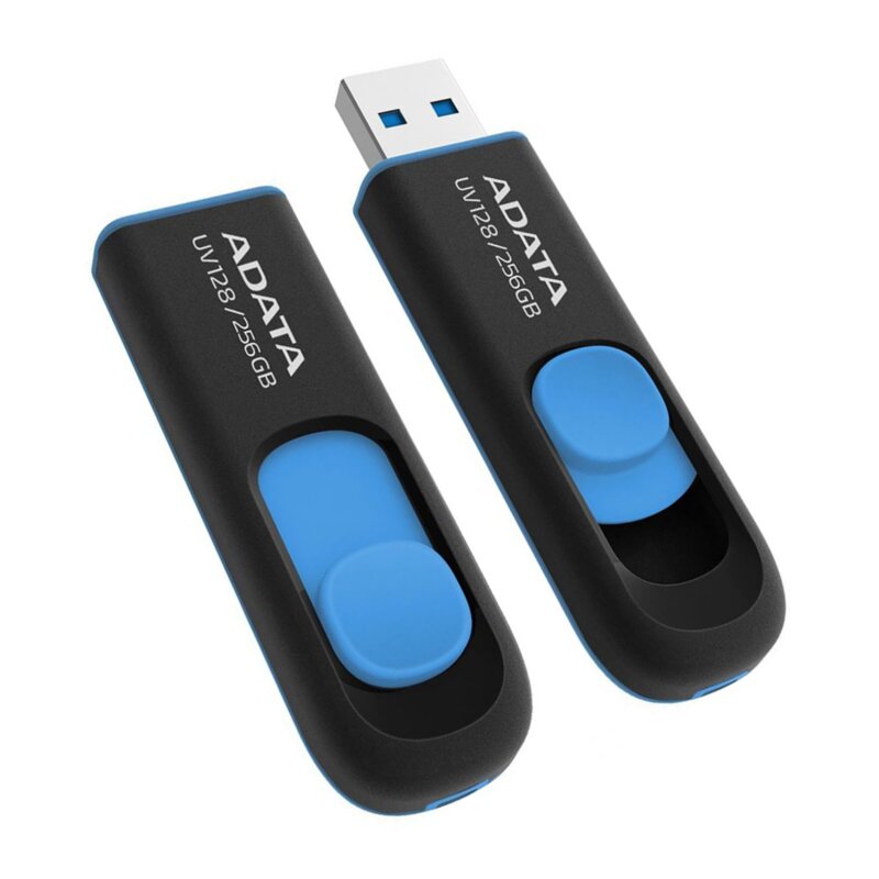 Memorie externa 256GB Adata, AUV128-256G-RBE, negru/albastru
