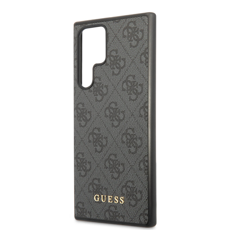 Husa originala Guess Samsung Galaxy S22 Ultra 5G Hardcase 4G, gri, GUHCS22LG4GFGR