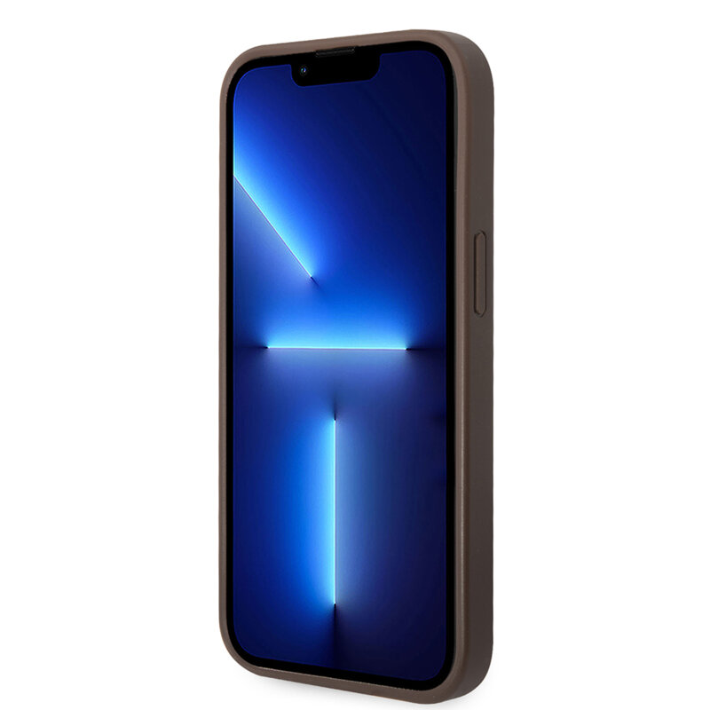 Husa originala Guess iPhone 14 Hardcase 4G, maro, GUHCP14SG4GFBR