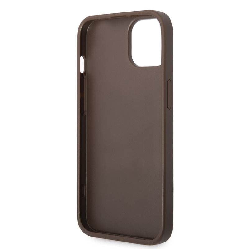 Husa originala Guess iPhone 14 Hardcase 4G, maro, GUHCP14SG4GFBR