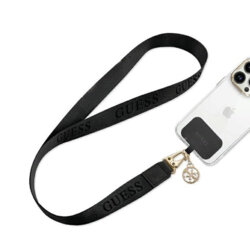 Snur pentru telefon universal Guess, negru, GUOUCPNLEH4K