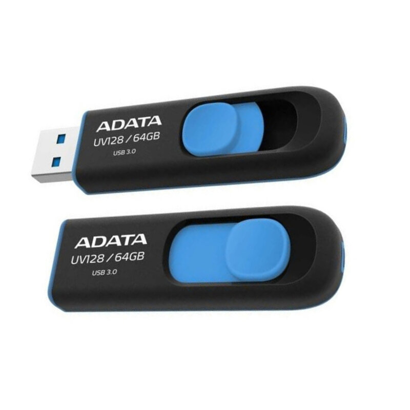 Memorie externa 64GB Adata, USB 3.2, AUV128-64G-RBE, negru/albastru