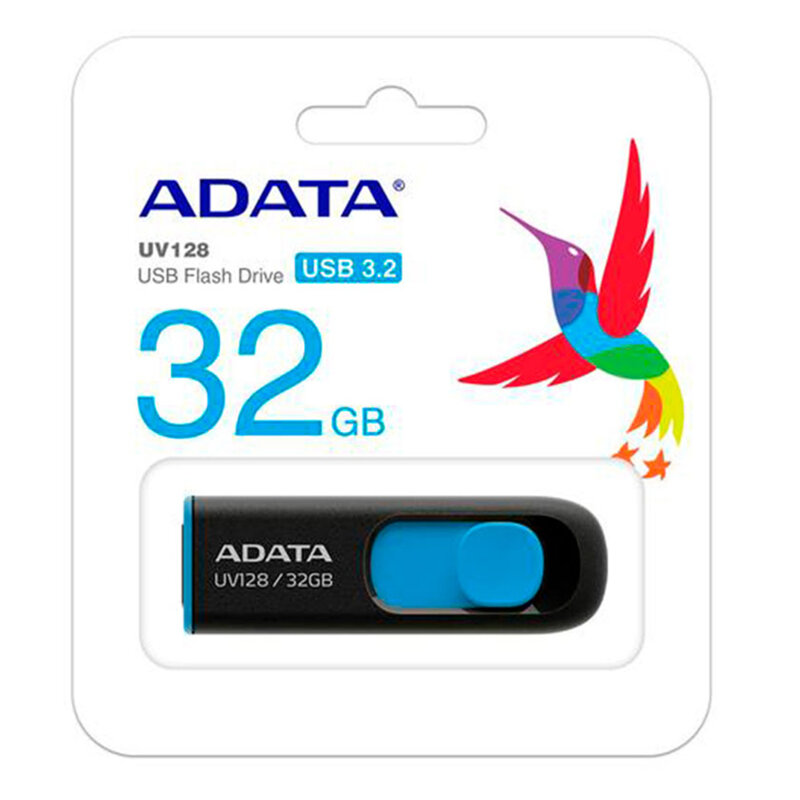 Memorie externa 32GB Adata, USB 3.0, AUV128-32G-RBE, negru/albastru
