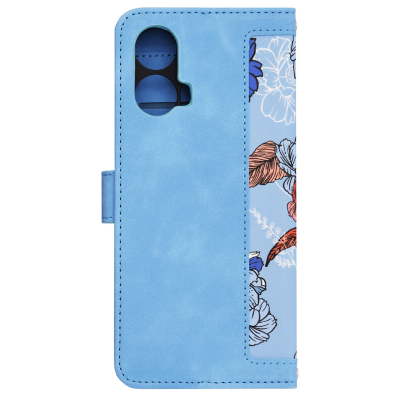 Husa personalizata fete Motorola Moto G35 Techsuit FlipCraft, bleu