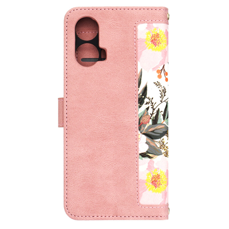 Husa personalizata fete Motorola Moto G35 Techsuit FlipCraft, roz