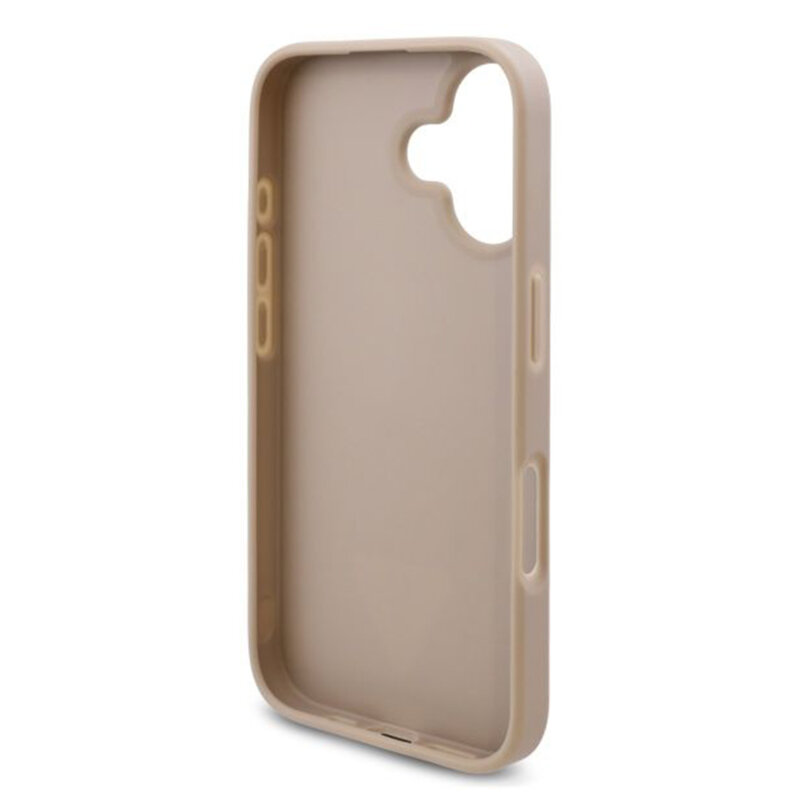 Husa originala Guess iPhone 16 Plus Hardcase 4G Triangle Metal Logo, alb, GUHCP16MPG4GPH