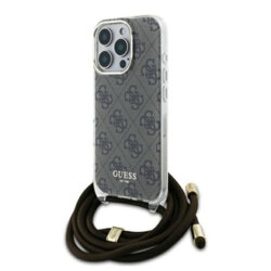 Husa Guess Crossbody Cord 4G Print iPhone 16 Pro, maro, GUHCP16LHC4SEW