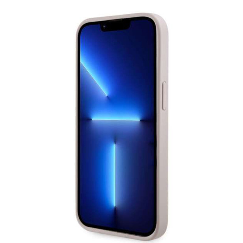 Husa Guess iPhone 14 GCube Stripes MagSafe, roz, GUHMP14SHGCFSEP