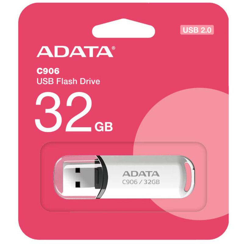 Memorie externa 32GB Adata, USB 2.0, AC906-32G-RWH, alb