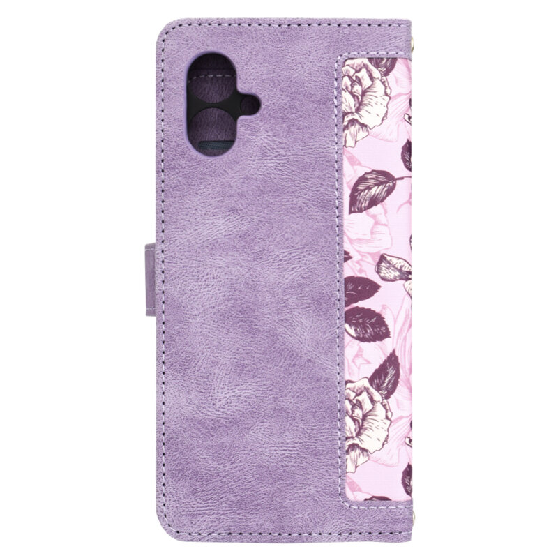 Husa personalizata fete Motorola Moto G55 Techsuit FlipCraft, mov