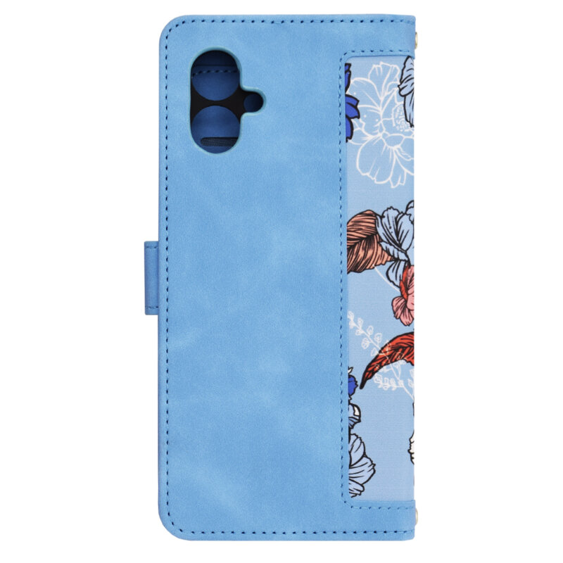 Husa personalizata fete Motorola Moto G55 Techsuit FlipCraft, bleu